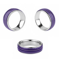 Fiji Marau na Kerisimasi Classic Ring Purple Tapa Masi Inspired Christmas - Polynesian Pride
