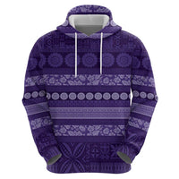 Fiji Marau na Kerisimasi Hoodie Purple Tapa Masi Inspired Christmas - Polynesian Pride