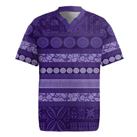 Fiji Marau na Kerisimasi Rugby Jersey Purple Tapa Masi Inspired Christmas LT9 Purple - Polynesian Pride