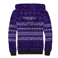 Fiji Marau na Kerisimasi Sherpa Hoodie Purple Tapa Masi Inspired Christmas - Polynesian Pride