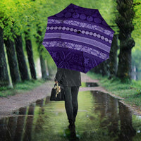 Fiji Marau na Kerisimasi Umbrella Purple Tapa Masi Inspired Christmas - Polynesian Pride