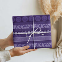Fiji Marau na Kerisimasi Wrapping Paper Purple Tapa Masi Inspired Christmas - Polynesian Pride