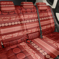 Fiji Marau na Kerisimasi Back Car Seat Cover Red Tapa Masi Inspired Christmas - Polynesian Pride