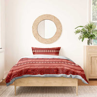 Fiji Marau na Kerisimasi Bedding Set Red Tapa Masi Inspired Christmas - Polynesian Pride