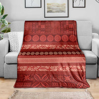 Fiji Marau na Kerisimasi Blanket Red Tapa Masi Inspired Christmas - Polynesian Pride