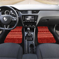 Fiji Marau na Kerisimasi Car Mats Red Tapa Masi Inspired Christmas - Polynesian Pride