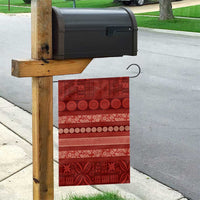Fiji Marau na Kerisimasi Garden Flag Red Tapa Masi Inspired Christmas - Polynesian Pride