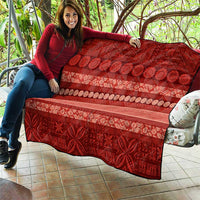 Fiji Marau na Kerisimasi Quilt Red Tapa Masi Inspired Christmas - Polynesian Pride