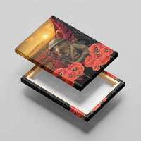 Maori Kiwi Soldier Fern Tattoo ANZAC Day Canvas Wall Art Lest We Forget