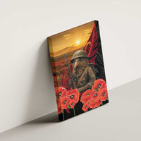 Maori Kiwi Soldier Fern Tattoo ANZAC Day Canvas Wall Art Lest We Forget