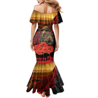 Maori Kiwi Soldier Fern Tattoo ANZAC Day Mermaid Dress Lest We Forget