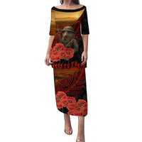 Maori Kiwi Soldier Fern Tattoo ANZAC Day Puletasi Lest We Forget