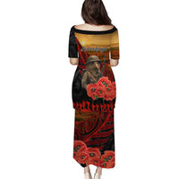 Maori Kiwi Soldier Fern Tattoo ANZAC Day Puletasi Lest We Forget