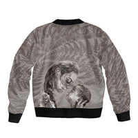 New Zealand Mother's Day Bomber Jacket Maori Mo Toku Mama Silver Fern