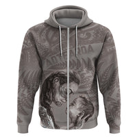 New Zealand Mother's Day Zip Hoodie Maori Mo Toku Mama Silver Fern
