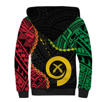 Personalised Vanuatu 44th Anniversary Sherpa Hoodie Tugeta Yumi Selebretem Indipendens Dei LT9 - Polynesian Pride