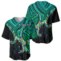Custom Aotearoa Papua Shell Baseball Jersey Maori Tribal Pattern LT9 - Polynesian Pride