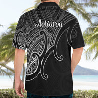 Aotearoa Maori Koru Hawaiian Shirt Polynesian Pacific Tribal - Black LT9 - Polynesian Pride