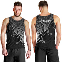 Aotearoa Maori Koru Men Tank Top Polynesian Pacific Tribal - Black LT9 - Polynesian Pride