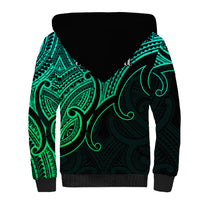 Aotearoa Maori Koru Sherpa Hoodie Polynesian Pacific Tribal - Green LT9 - Polynesian Pride