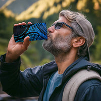 Personalised Aotearoa Papua Shell 4 in 1 Can Cooler Tumbler Blue Polynesian Pacific Tribal