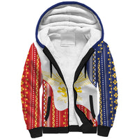 Philippines Flag Day Sherpa Hoodie Filipino Traditional Igorot Tribal Pattern