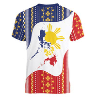 Philippines Flag Day Women V-Neck T-Shirt Filipino Traditional Igorot Tribal Pattern LT9 - Polynesian Pride