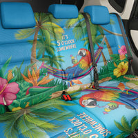 5 Oclock Somewhere Back Car Seat Cover Hawaii Parrots Cocktail Summer Beach Vibe - Polynesian Pride