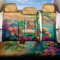 5 Oclock Somewhere Personalized Back Car Seat Cover Hawaii Parrots Plumeria Summer Vibe - Polynesian Pride
