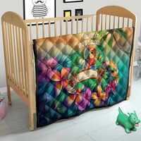 5 Oclock Somewhere Personalized Quilt Hawaii Parrots Plumeria Summer Vibe - Polynesian Pride