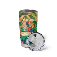 5 Oclock Somewhere Personalized Tumbler Cup Hawaii Parrots Plumeria Summer Vibe - Polynesian Pride