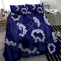 Mokihana Maile and Ilima Leis Bedding Set Uliuli Hawaiian Tapa Quilt Pattern - Polynesian Pride