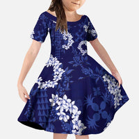 Mokihana Maile and Ilima Leis Family Matching Long Sleeve Bodycon Dress and Hawaiian Shirt Uliuli Hawaiian Tapa Quilt Pattern - Polynesian Pride