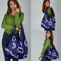 Mokihana Maile and Ilima Leis Grocery Bag Uliuli Hawaiian Tapa Quilt Pattern LT9 - Polynesian Pride