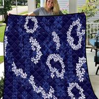 Mokihana Maile and Ilima Leis Quilt Uliuli Hawaiian Tapa Quilt Pattern - Polynesian Pride
