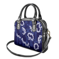 Mokihana Maile and Ilima Leis Shoulder Handbag Uliuli Hawaiian Tapa Quilt Pattern LT9 - Polynesian Pride