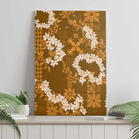 Mokihana Maile and Ilima Leis Canvas Wall Art Alani Hawaiian Tapa Quilt Pattern - Polynesian Pride