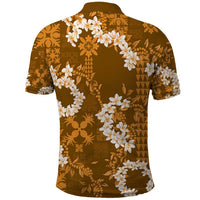 Mokihana Maile and Ilima Leis Polo Shirt Alani Hawaiian Tapa Quilt Pattern - Polynesian Pride