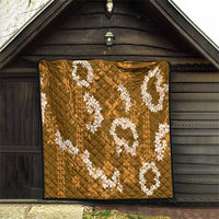 Mokihana Maile and Ilima Leis Quilt Alani Hawaiian Tapa Quilt Pattern - Polynesian Pride
