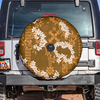 Mokihana Maile and Ilima Leis Spare Tire Cover Alani Hawaiian Tapa Quilt Pattern - Polynesian Pride