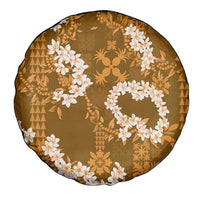 Mokihana Maile and Ilima Leis Spare Tire Cover Alani Hawaiian Tapa Quilt Pattern - Polynesian Pride
