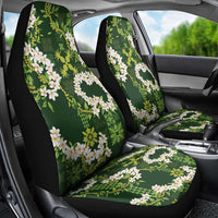 Mokihana Maile and Ilima Leis Car Seat Cover Omaʻomaʻo Hawaiian Tapa Quilt Pattern - Polynesian Pride