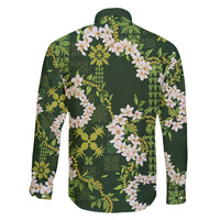 Mokihana Maile and Ilima Leis Family Matching Short Sleeve Bodycon Dress and Hawaiian Shirt Omaʻomaʻo Hawaiian Tapa Quilt Pattern LT9 - Polynesian Pride