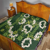 Mokihana Maile and Ilima Leis Quilt Omaʻomaʻo Hawaiian Tapa Quilt Pattern - Polynesian Pride