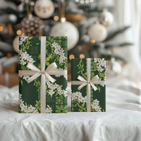 Mokihana Maile and Ilima Leis Wrapping Paper Omaʻomaʻo Hawaiian Tapa Quilt Pattern - Polynesian Pride