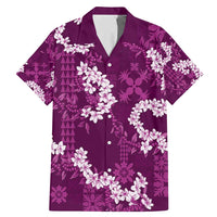 Mokihana Maile and Ilima Leis Family Matching Mermaid Dress and Hawaiian Shirt Akala Hawaiian Tapa Quilt Pattern - Polynesian Pride