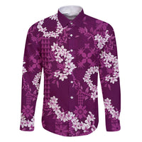 Mokihana Maile and Ilima Leis Family Matching Puletasi and Hawaiian Shirt Akala Hawaiian Tapa Quilt Pattern - Polynesian Pride