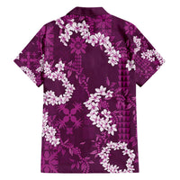 Mokihana Maile and Ilima Leis Family Matching Short Sleeve Bodycon Dress and Hawaiian Shirt Akala Hawaiian Tapa Quilt Pattern LT9 - Polynesian Pride