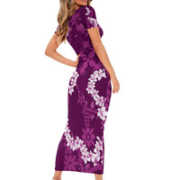 Mokihana Maile and Ilima Leis Family Matching Short Sleeve Bodycon Dress and Hawaiian Shirt Akala Hawaiian Tapa Quilt Pattern LT9 - Polynesian Pride
