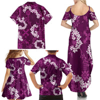 Mokihana Maile and Ilima Leis Family Matching Summer Maxi Dress and Hawaiian Shirt Akala Hawaiian Tapa Quilt Pattern - Polynesian Pride